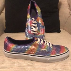Rainbow sequin Vans